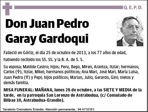 GARAY GARDOQUI,JUAN PEDRO