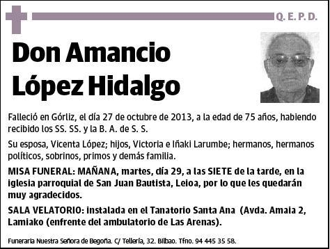 LOPEZ HIDALGO,AMANCIO