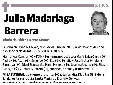 MADARIAGA BARRERA,JULIA