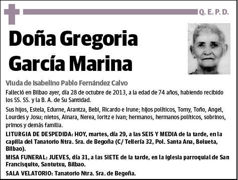 GARCIA MARINA,GREGORIA