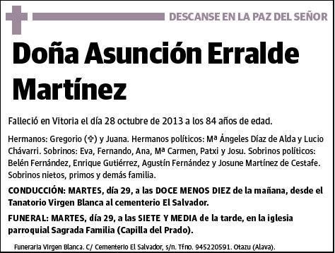 ERRALDE MARTINEZ,ASUNCION