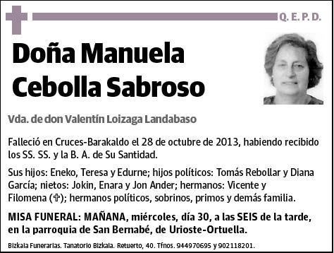 CEBOLLA SABROSO,MANUELA