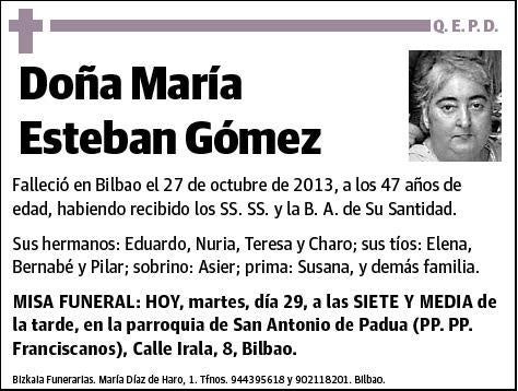 ESTEBAN GOMEZ,MARIA