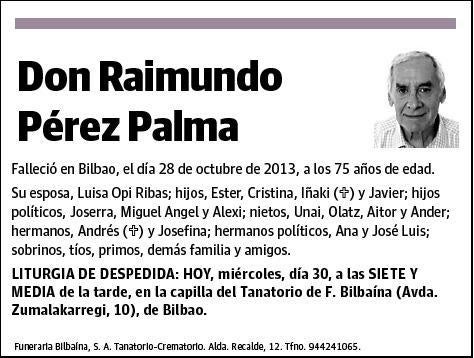 PEREZ PALMA,RAIMUNDO