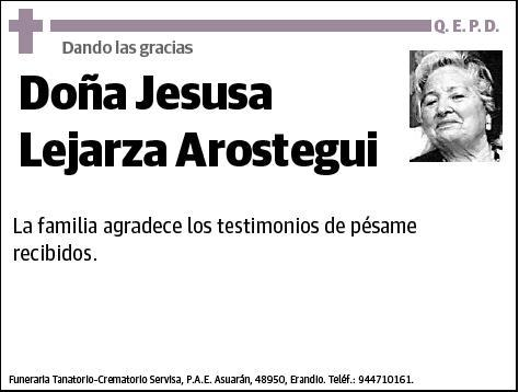 LEJARZA AROSTEGUI,JESUSA