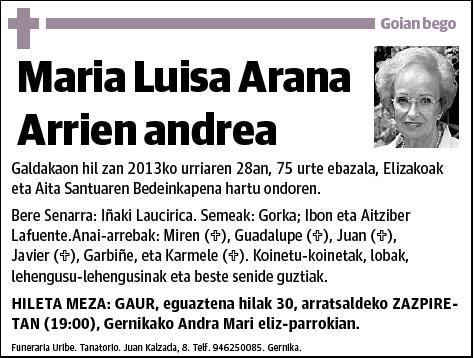 ARANA ARRIEN,MARIA LUISA