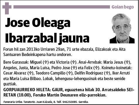 OLEAGA IBARZABAL,JOSE