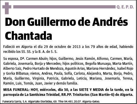 DE ANDRES CHANTADA,GUILLERMO