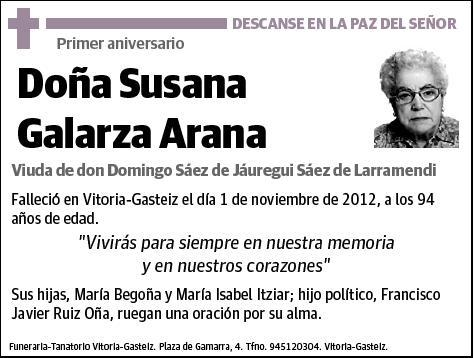 GALARZA ARANA,SUSANA