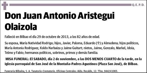 ARISTEGUI OLAIZOLA,JUAN ANTONIO