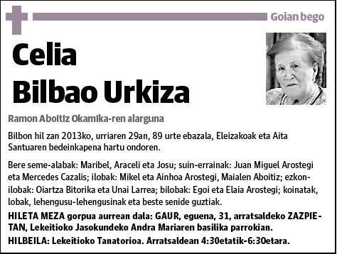 BILBAO URKIZA,CELIA