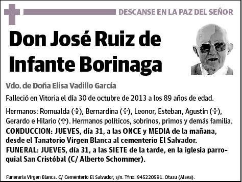 RUIZ DE INFANTE BORINAGA,JOSE