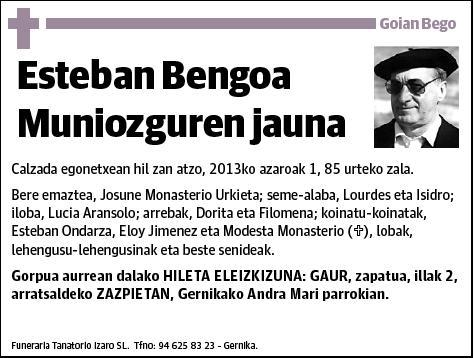 BENGOA MUNIOZGUREN,ESTEBAN