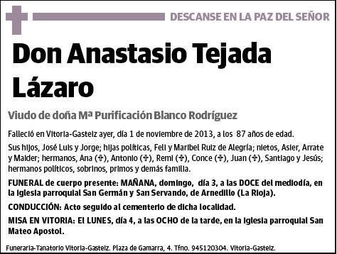 TEJADA LAZARO,ANASTASIO