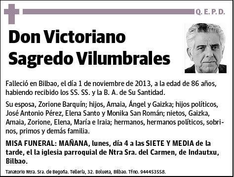 SAGREDO VILUMBRALES,VICTORIANO