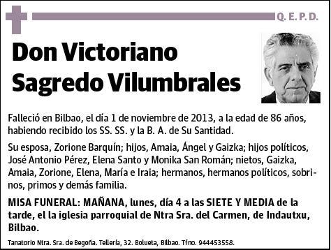 SAGREDO VILUMBRALES,VICTORIANO