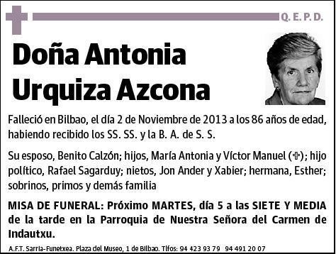 URQUIZA AZCONA,ANTONIA