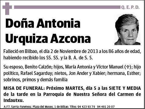 URQUIZA AZCONA,ANTONIA