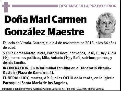 GONZALEZ MAESTRE,MARI CARMEN