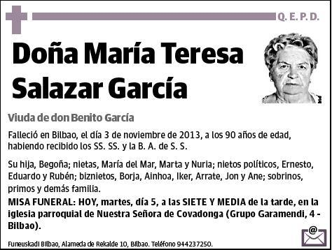 SALAZAR GARCIA,MARIA TERESA