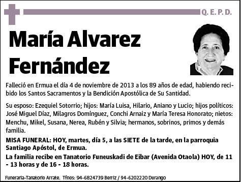 ALVAREZ FERNANDEZ,MARIA