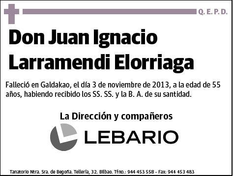 LARRAMENDI ELORRIAGA,JUAN IGNACIO