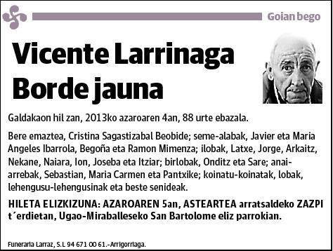 LARRINAGA BORDE,VICENTE