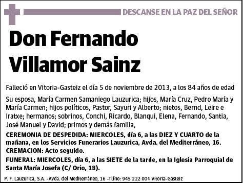 VILLAMOR SAIZ,FERNANDO