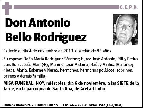 BELLO RODRIGUEZ,ANTONIO