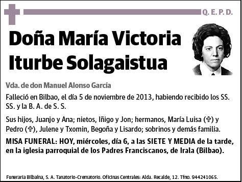 ITURBE SOLAGAISTUA,MARIA VICTORIA