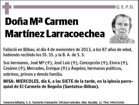 MARTINEZ LARRACOECHEA,Mª CARMEN