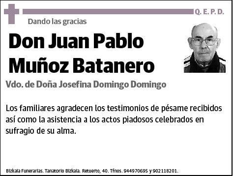 MUÑOZ BATANERO,JUAN PABLO