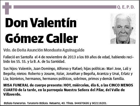 GOMEZ CALLER,VALENTIN