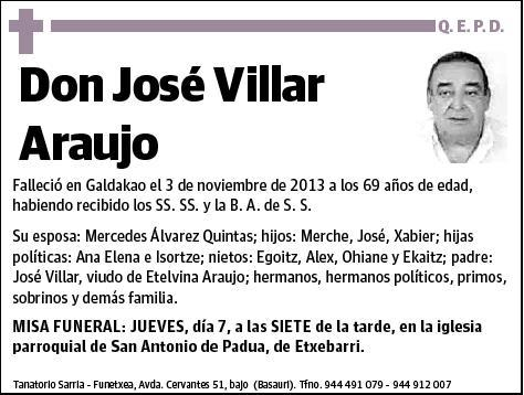 VILLAR ARAUJO,JOSE