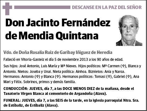 FERNANDEZ DE MENDIA QUINTANA,JACINTO