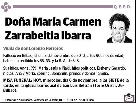 ZARRABEITIA IBARRA,MARIA CARMEN