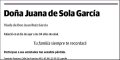 DE SOLA GARCIA,JUANA