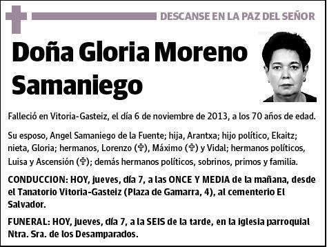 MORENO SAMANIEGO,GLORIA