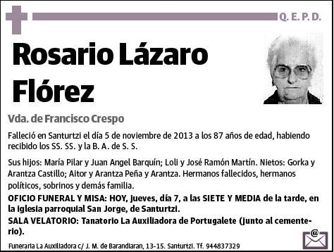 LAZARO FLOREZ,ROSARIO