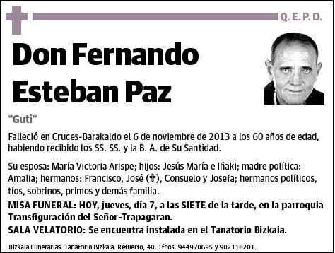 ESTEBAN PAZ,FERNANDO