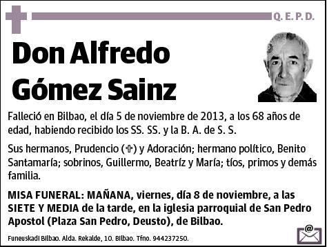 GOMEZ SAINZ,ALFREDO