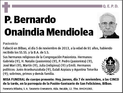 ONAINDIA MENDIOLEA,BERNARDO