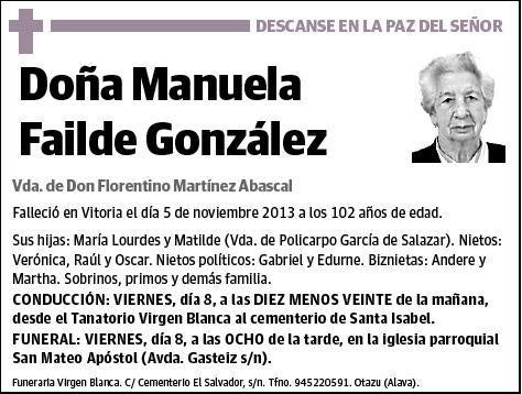 FAILDE GONZALEZ,MANUELA