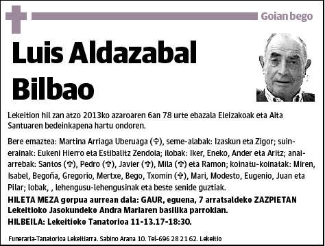 ALDAZABAL BILBAO,LUIS