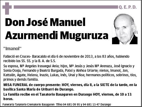 AZURMENDI MUGURUZA,JOSE MANUEL