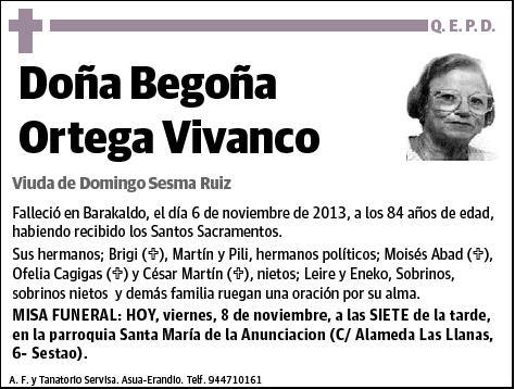 ORTEGA VIVANCO,BEGOÑA