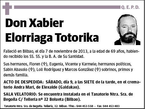 ELORRIAGA TOTORIKA,XABIER