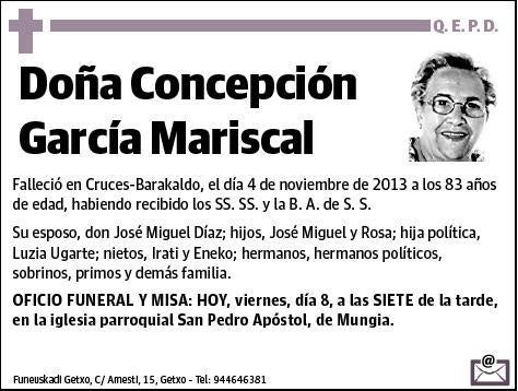 GARCIA MARISCAL,CONCEPCION