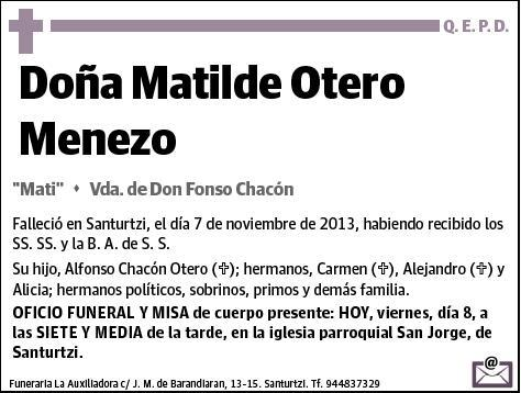 OTERO MENEZO,MATILDE