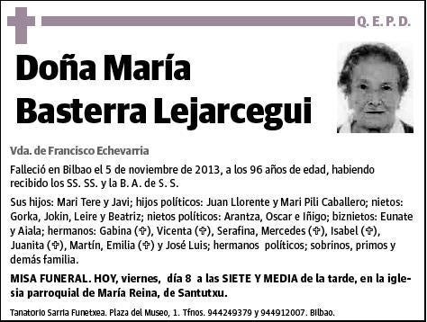 BASTERRA LEJARCEGUI,MARIA